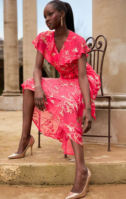 Sacha Drake Eleanor Wrap Dress - Pink Floral COMING SOON