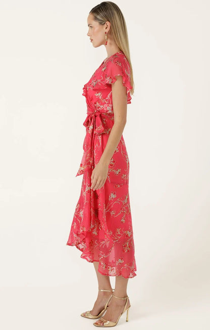 Sacha Drake Eleanor Wrap Dress - Pink Floral COMING SOON