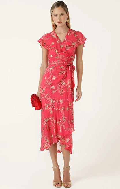 Sacha Drake Eleanor Wrap Dress - Pink Floral COMING SOON