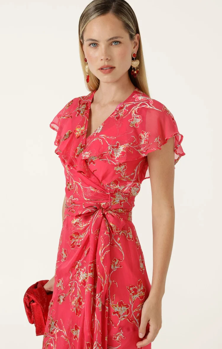 Sacha Drake Eleanor Wrap Dress - Pink Floral COMING SOON