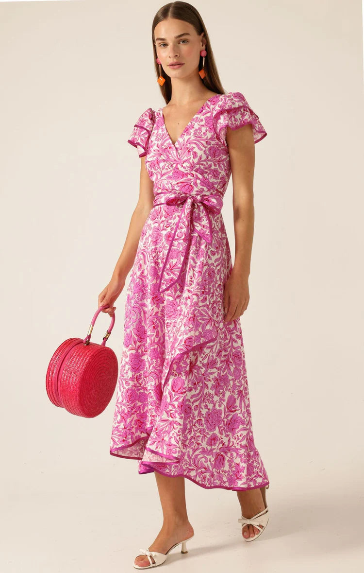 Sacha Drake Sara Ruffle Dress - Pink Floral COMING SOON
