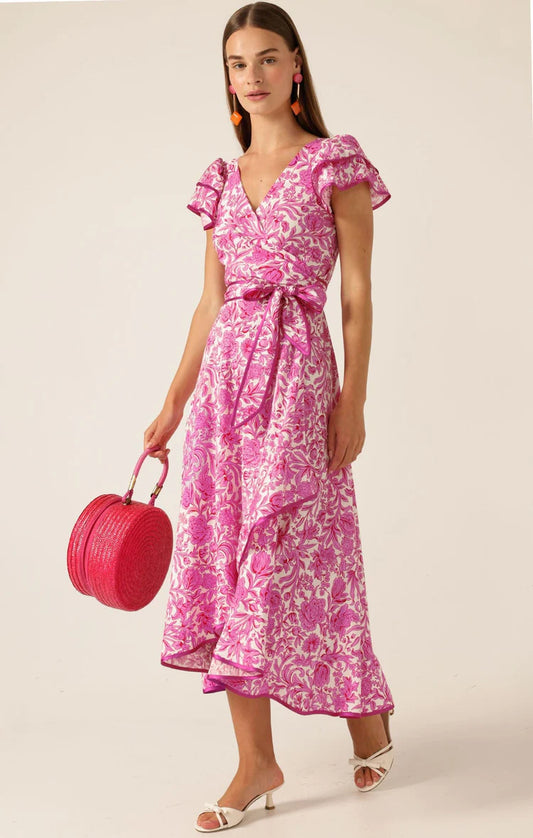 Sacha Drake Sara Ruffle Dress - Pink Floral COMING SOON
