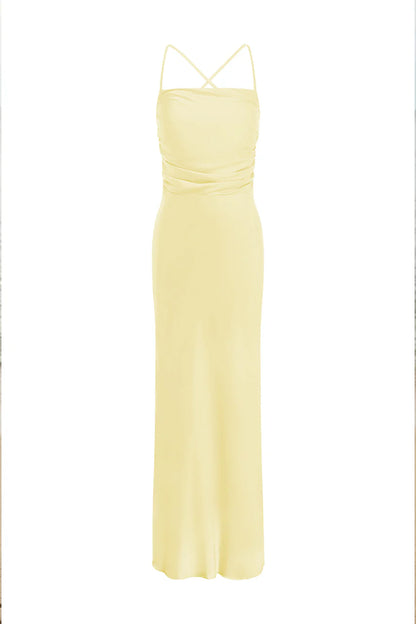 Runaway The Label Lucienne Maxi Dress - Lemon