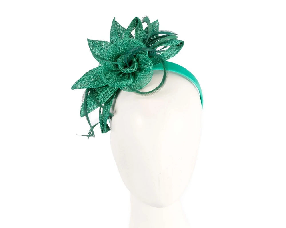 Max Alexander Green Sinamay Flower Fascinator