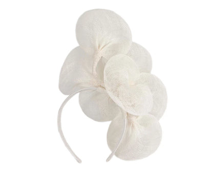 Max Alexander Large White Sinamay Flower Fascinator