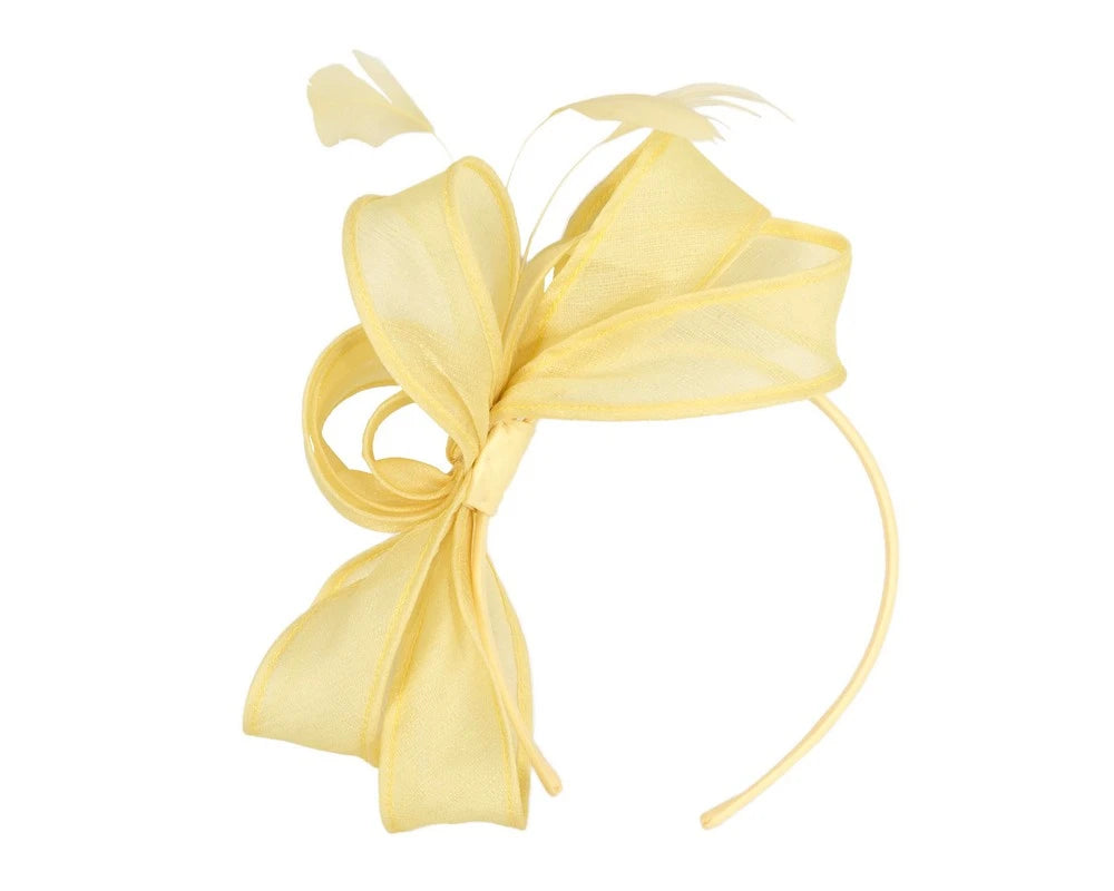 Max Alexander Light Yellow Organza Fascinator