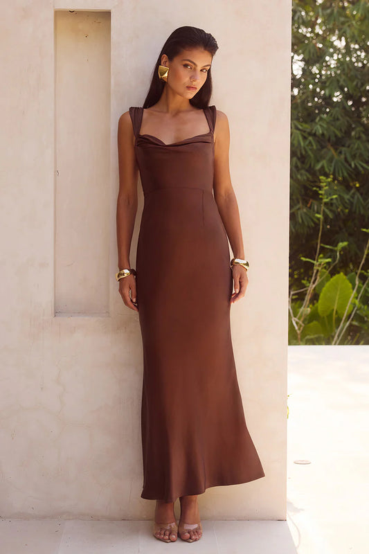 Runaway The Label Margot Maxi Dress - Chocolate COMING SOON