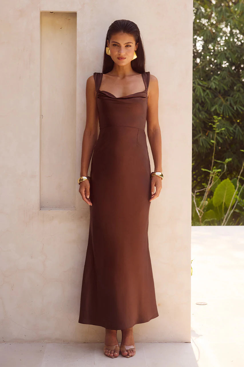Runaway The Label Margot Maxi Dress - Chocolate COMING SOON