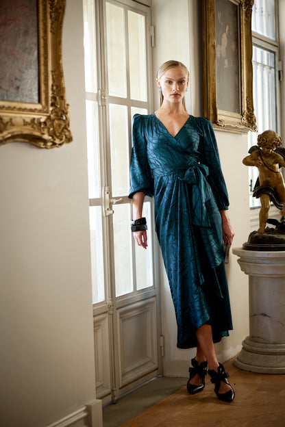 Sacha Drake Michaella Wrap Dress - Teal COMING SOON