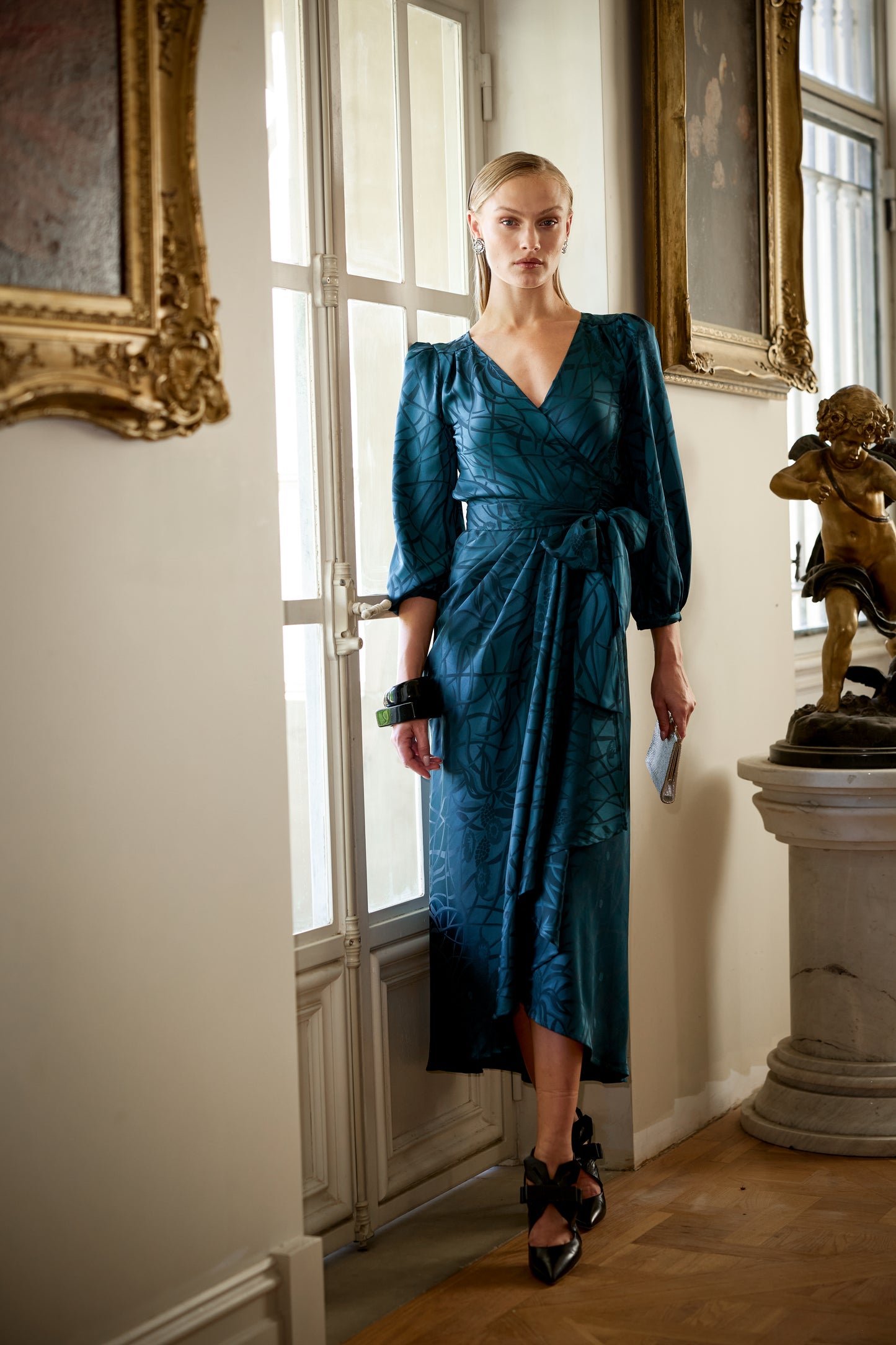 Sacha Drake Michaella Wrap Dress - Teal COMING SOON