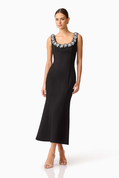 Elliatt Marina Midi Dress - Black/White