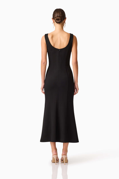 Elliatt Marina Midi Dress - Black/White