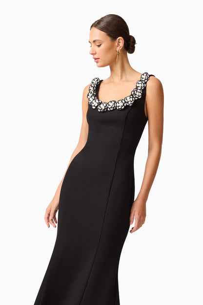 Elliatt Marina Midi Dress - Black/White