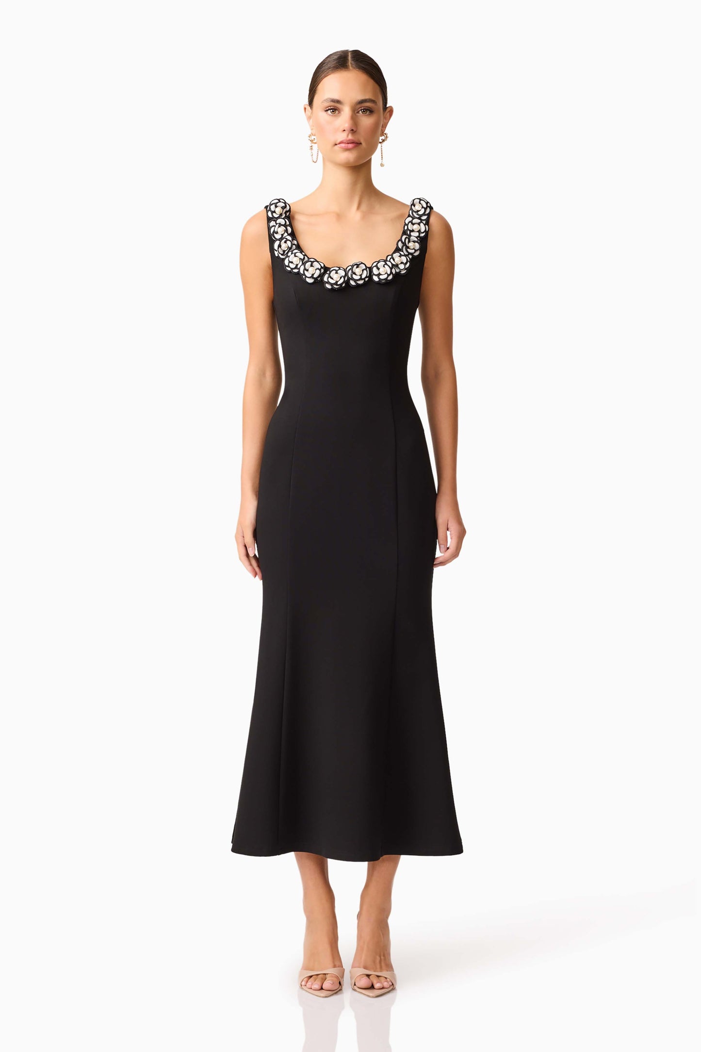 Elliatt Marina Midi Dress - Black/White