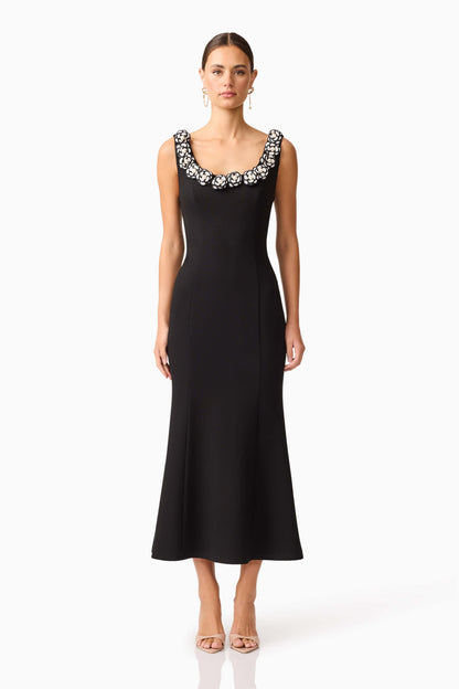 Elliatt Marina Midi Dress - Black/White