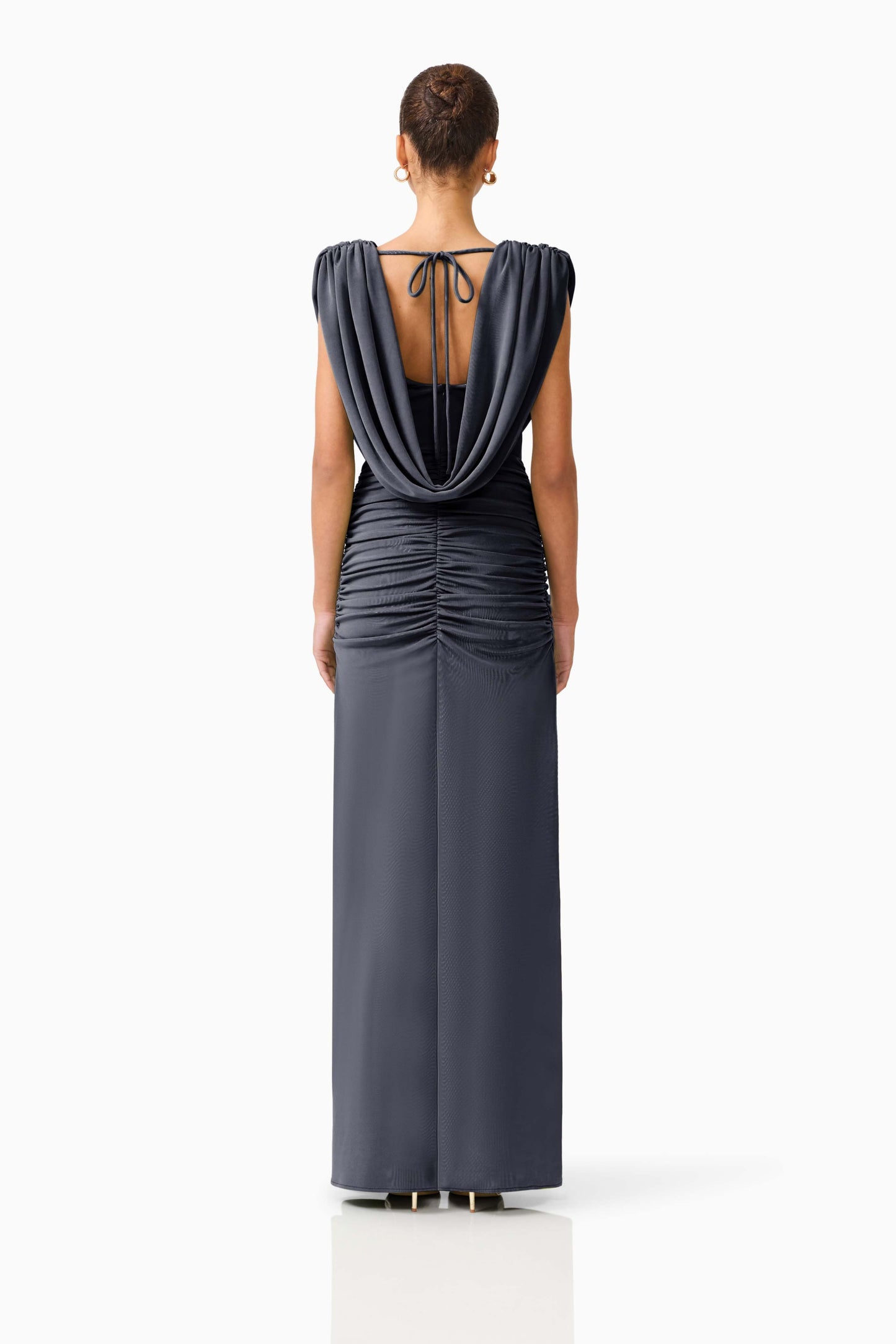 Elliatt Marisol Cowl Neck Gown - Charcoal