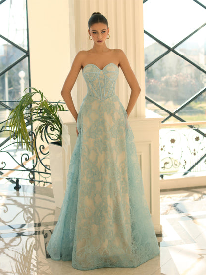 Lee Dress  Blue/Nude