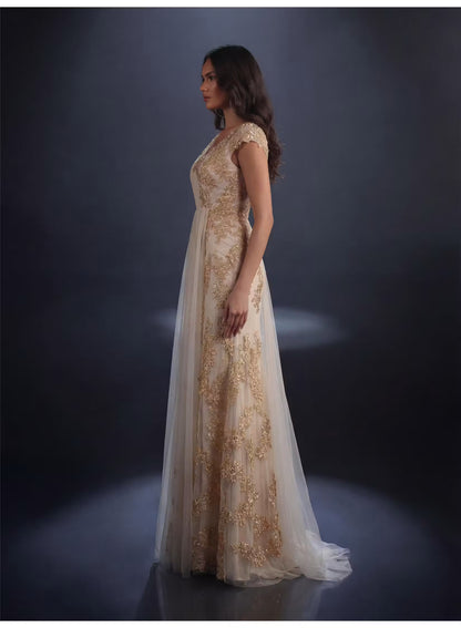 Regina NC4099 Gown - Light Gold