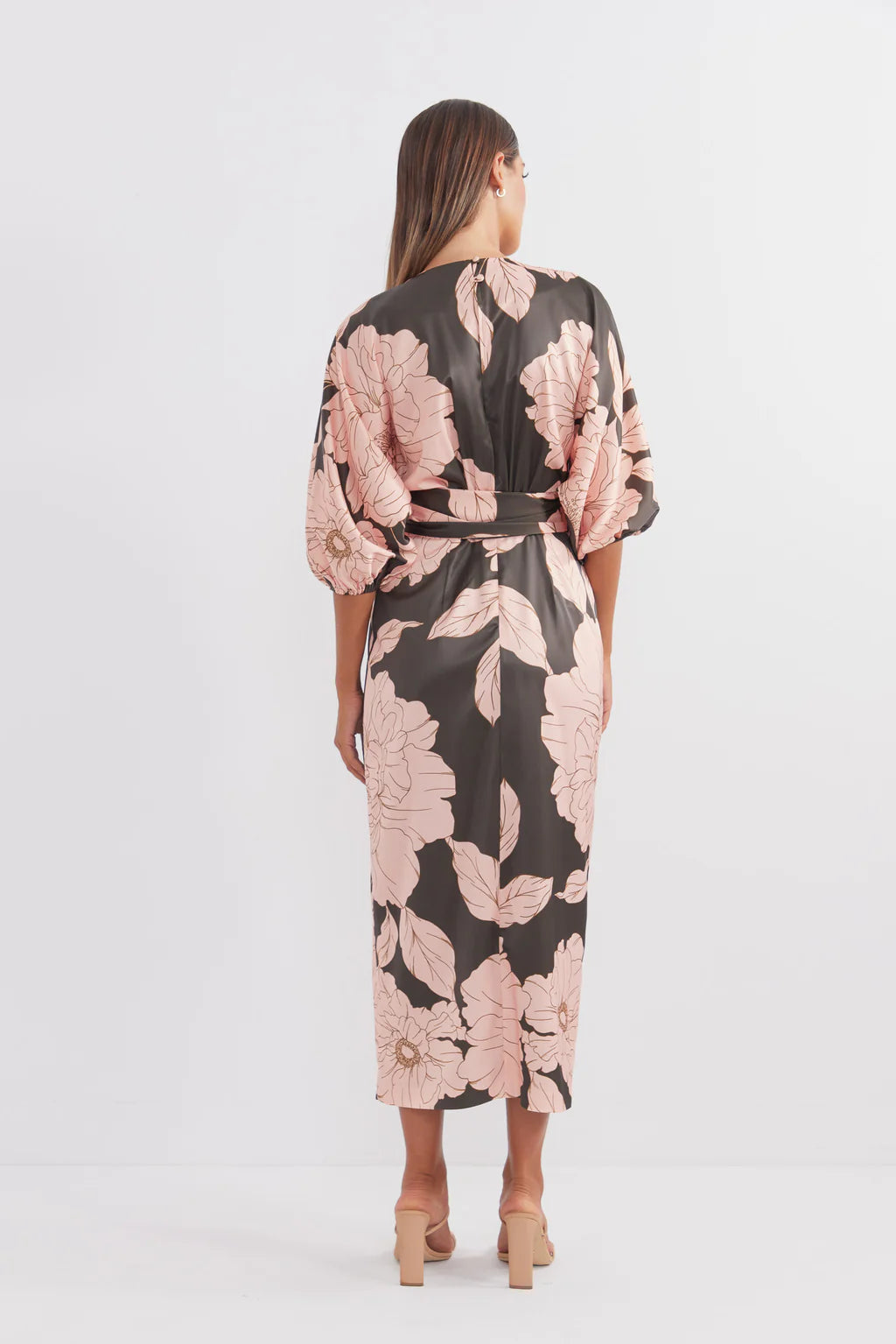 Pasduchas Favourite Satin Floral Wrap Dress