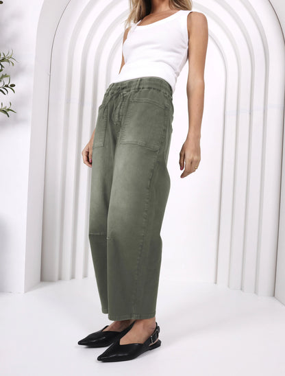 Leo Barrel Jeans - Khaki COMING SOON