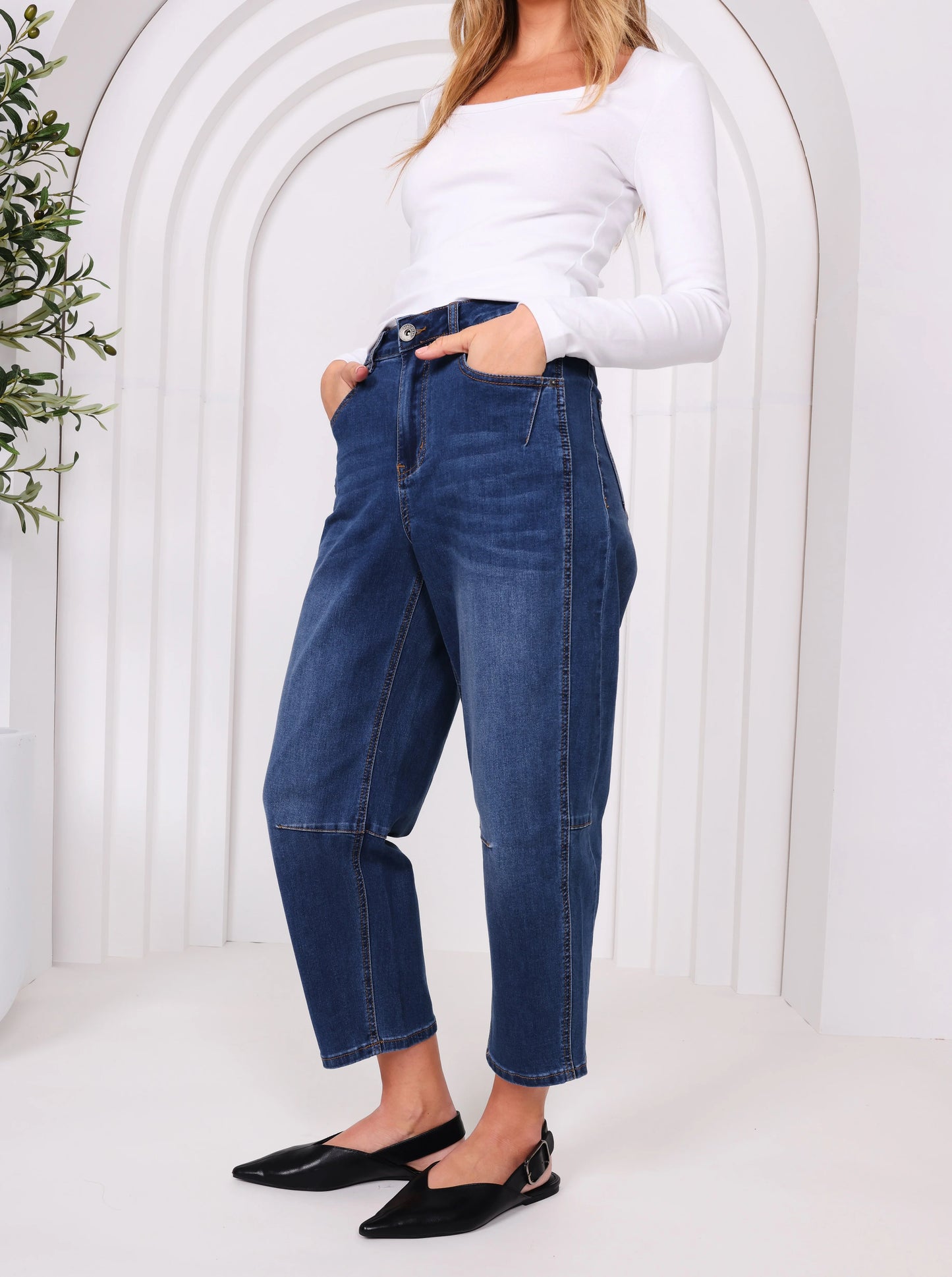 Toni Barrel Jeans - Blue