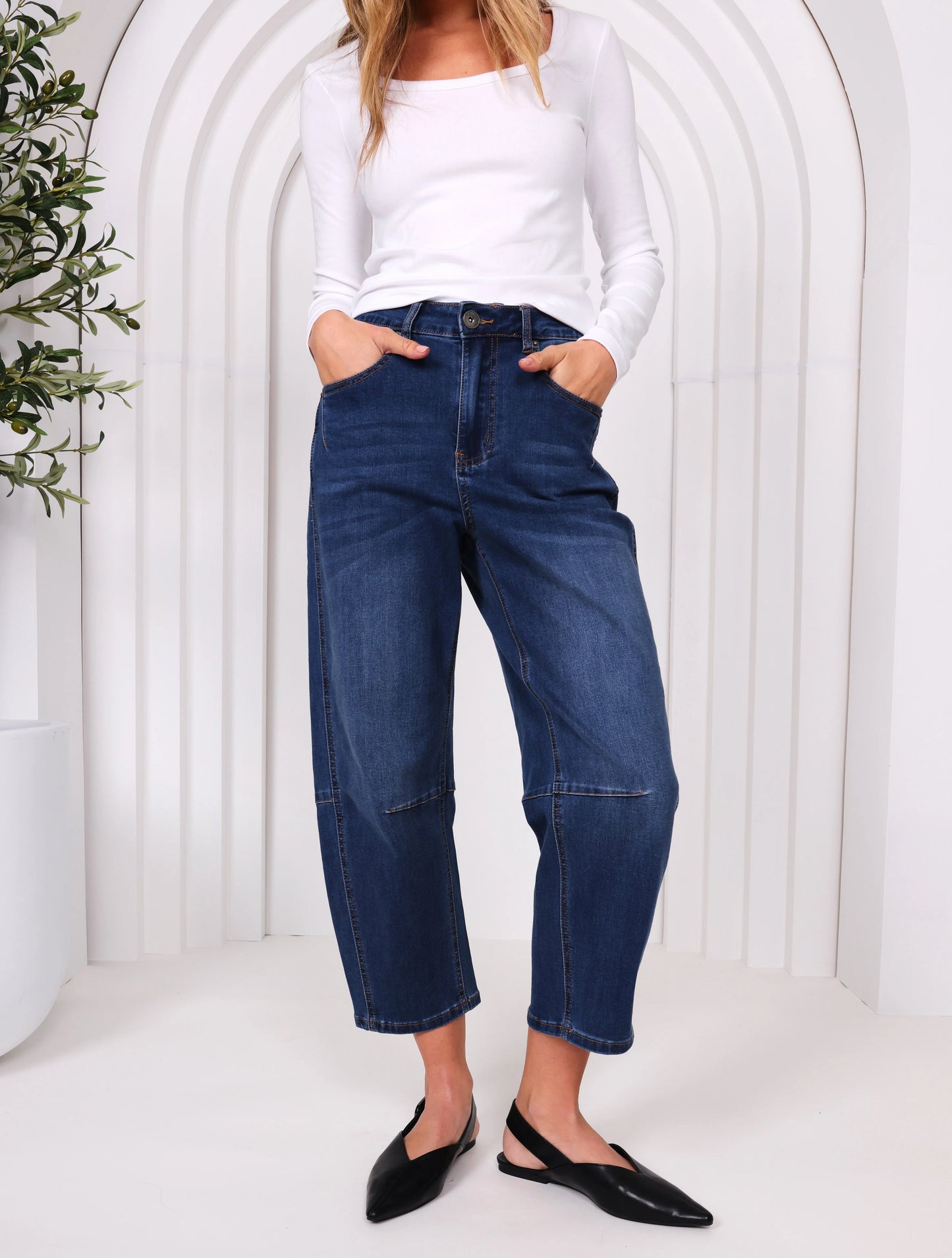 Toni Barrel Jeans - Blue