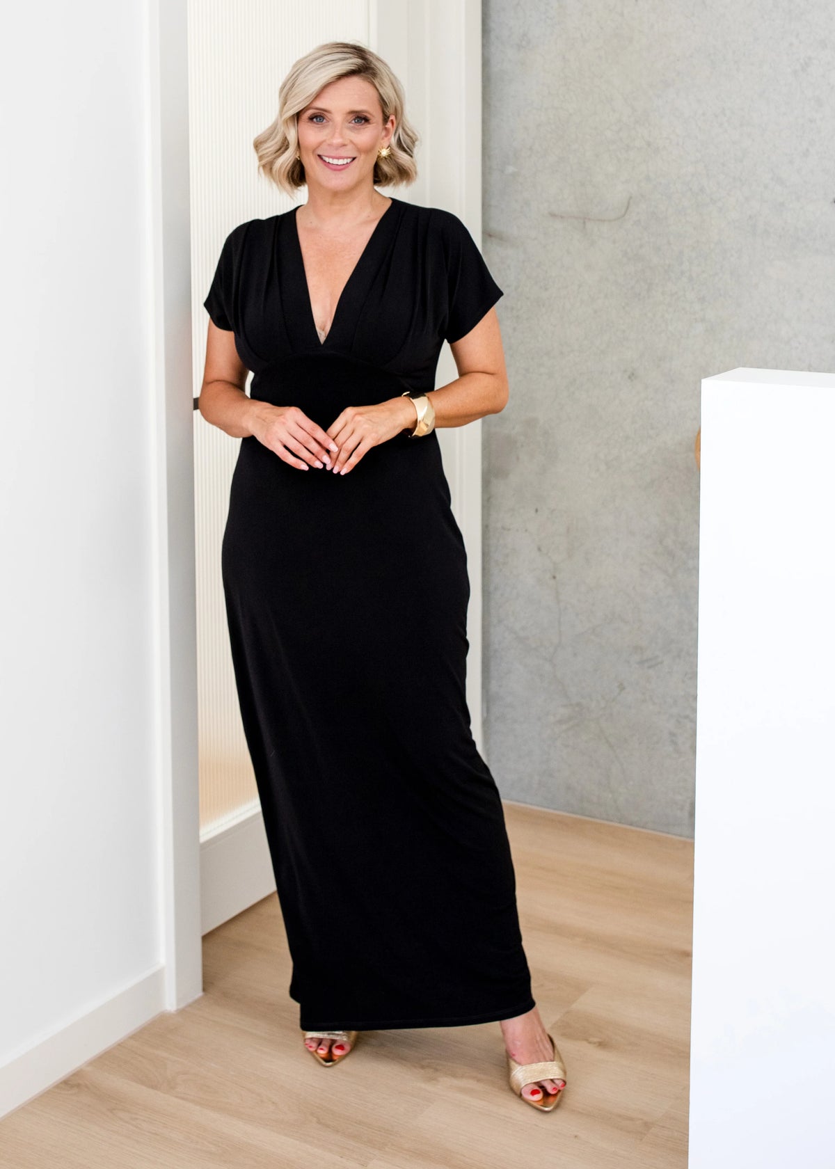 Philosophy Aust. Plunge Maxi Dress - Black