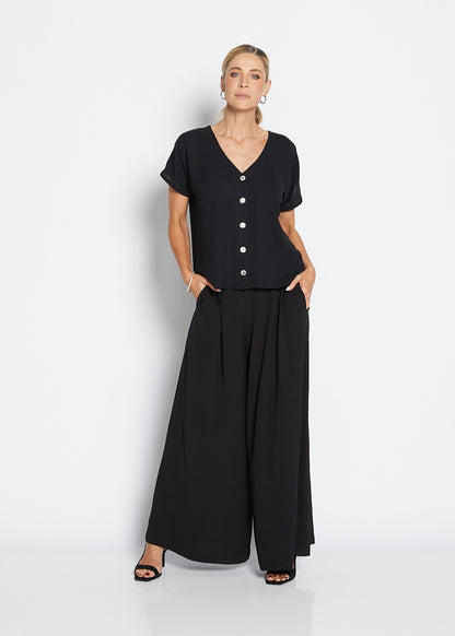 Philosophy Australia Franco Wide Leg Pants - Black