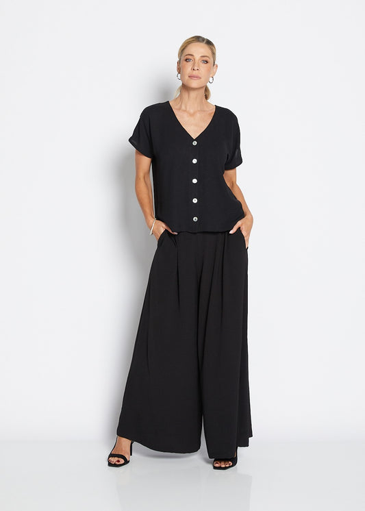 Philosophy Australia Franco Wide Leg Pants - Black