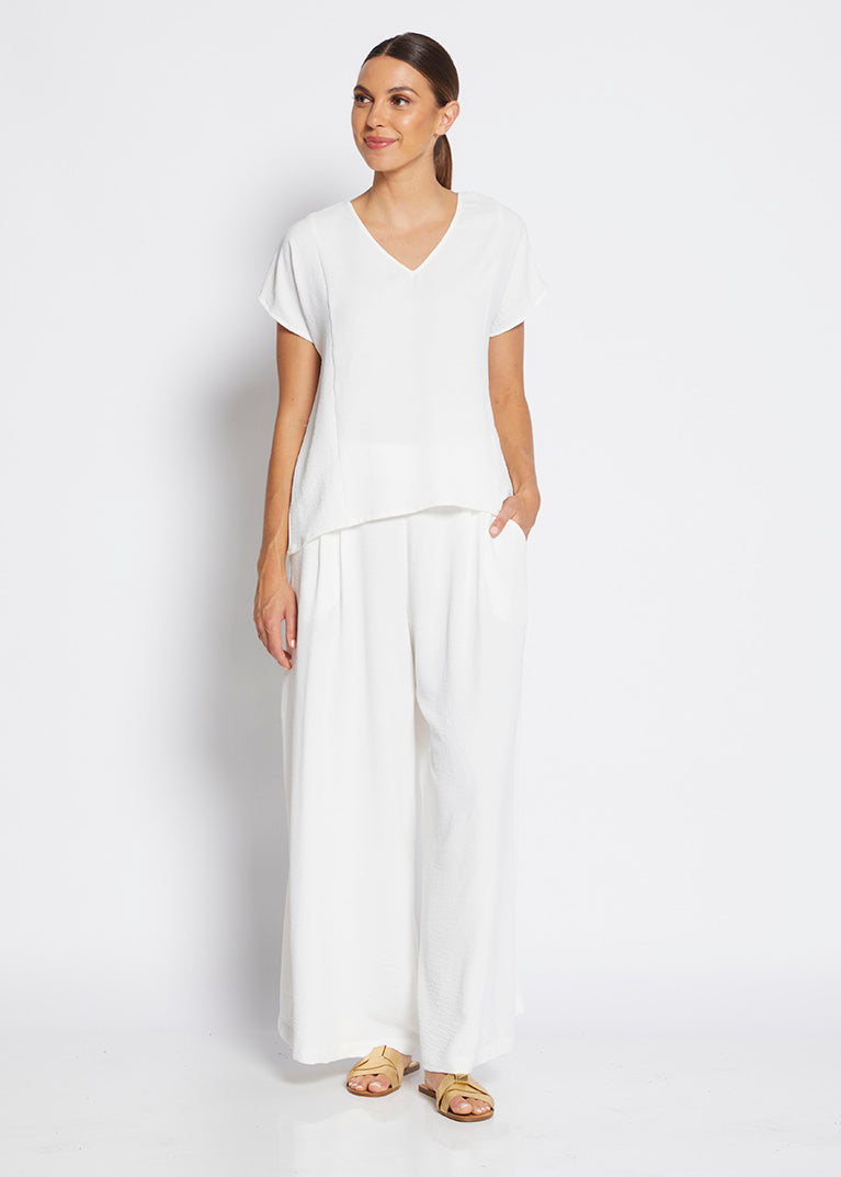 Philosophy Franco Wide Leg Pants - White