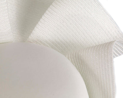 White Faux Leather Fascinator with Sculptural Trim