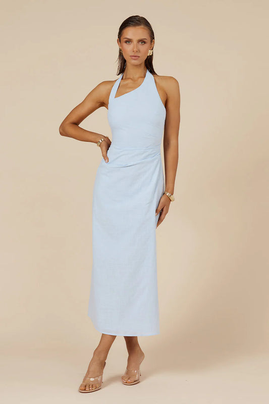 Saphira Long Midi Dress - Ice Blue COMING SOON