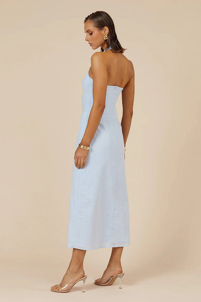 Saphira Long Midi Dress - Ice Blue COMING SOON