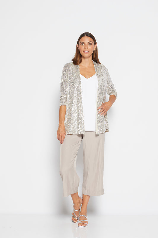 Philosophy Sally 3/4 Sequin Jacket - Champagne