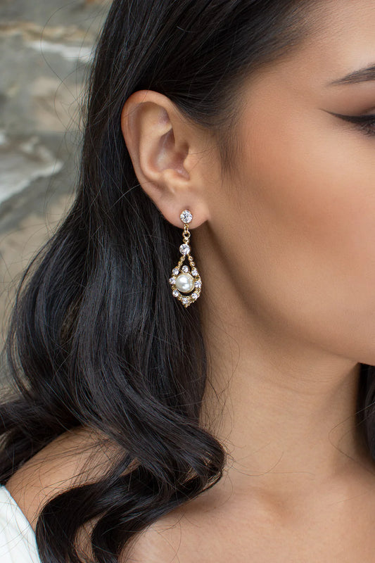 Nova Gold Drop Earring