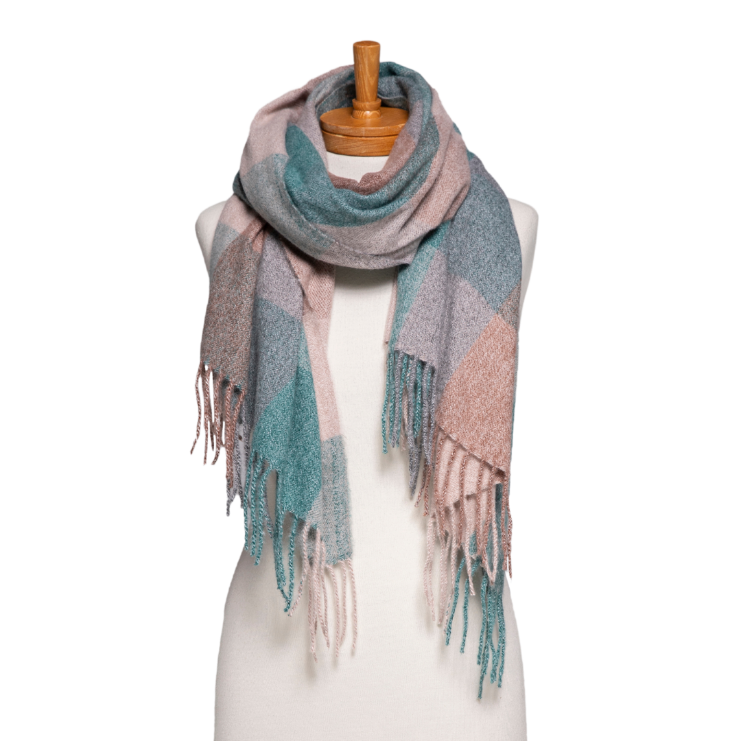 Autumn Checkered Scarf - Green