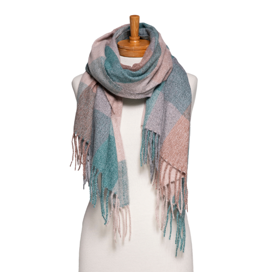 Autumn Checkered Scarf - Green