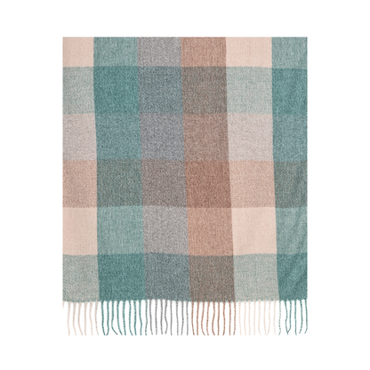 Autumn Checkered Scarf - Green