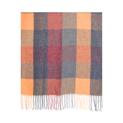 Autumn Checkered Scarf - Orange