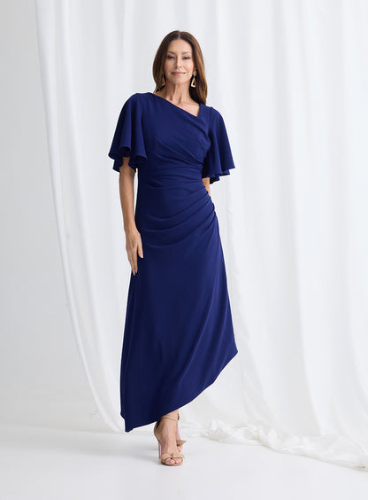 Trellis Lane Martha Asymmetric Hem Dress - Dusty Pink