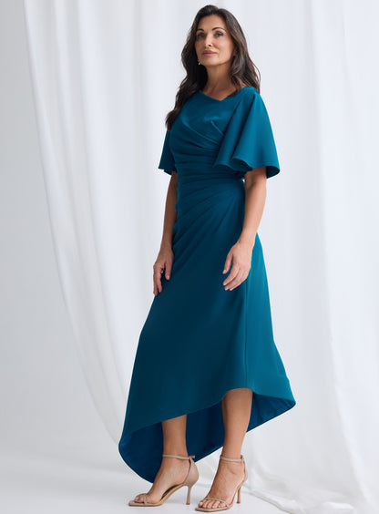 Trellis Lane Martha Asymmetric Hem Dress - Dusty Pink
