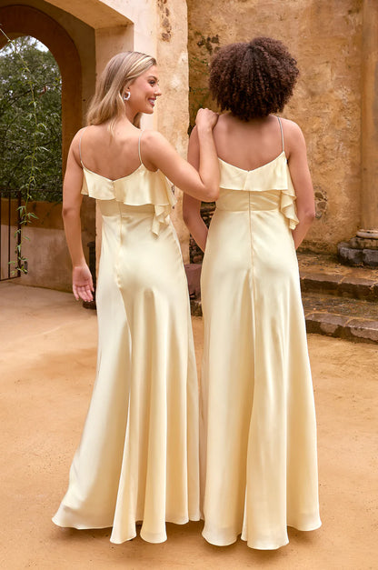 Tania Olsen Designs TO2586 Velour Dress - Lemon