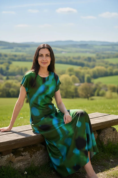 Emerald Mist Satin Dress COMING SOON