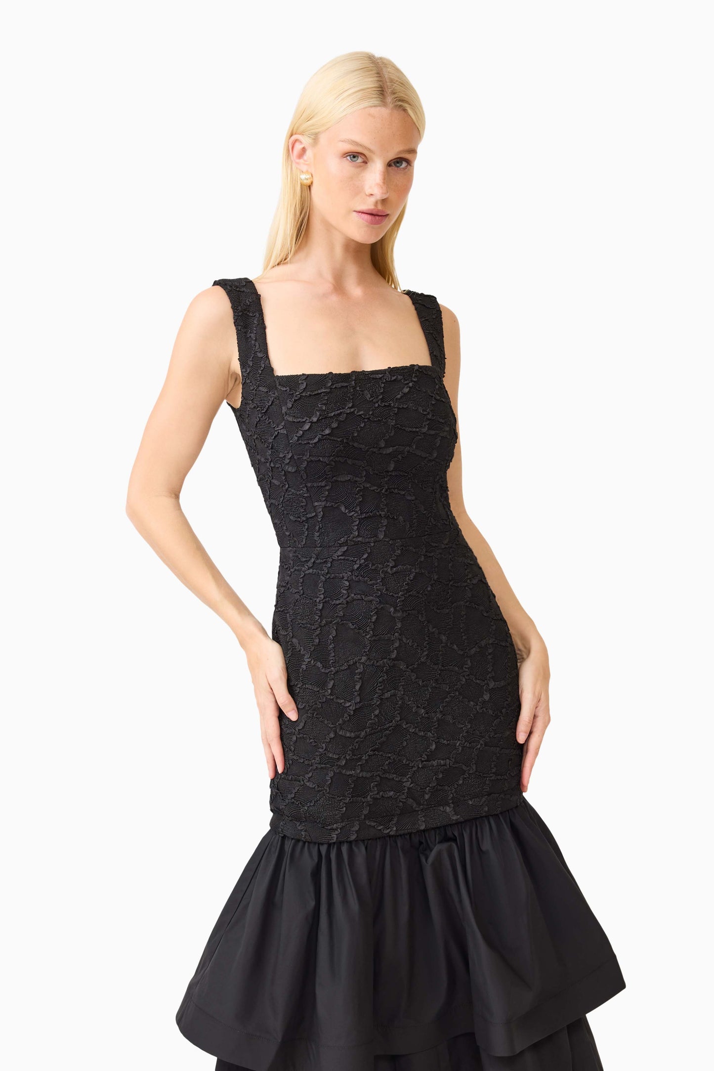 Elliatt Alexandra Tiered Gown in Black