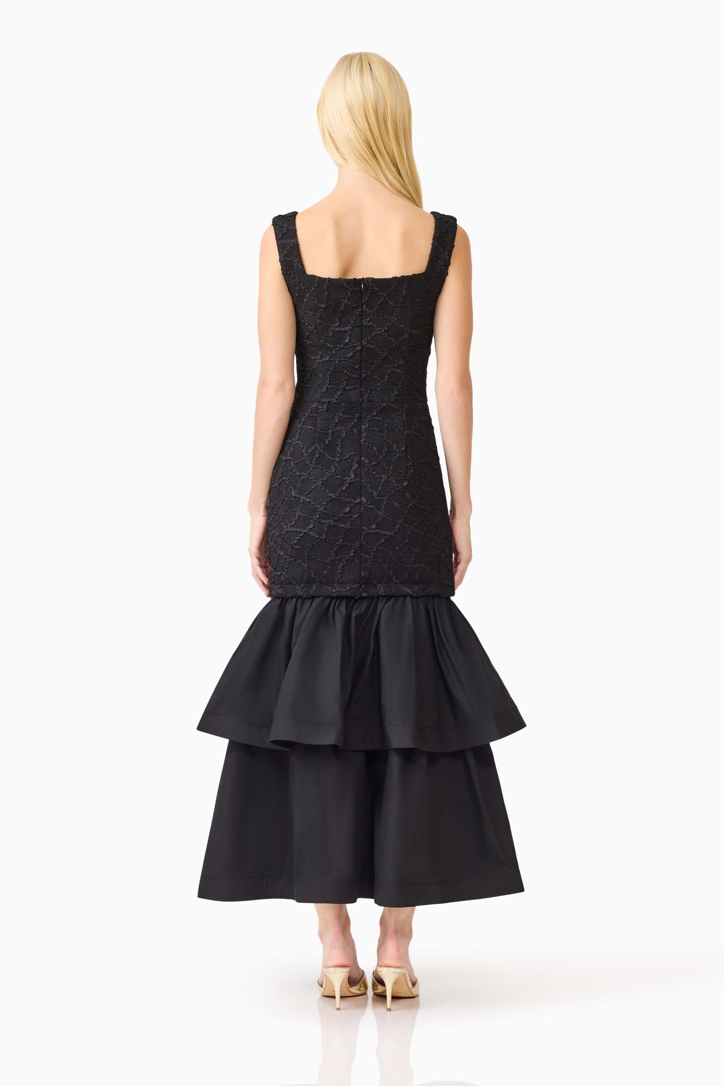 Elliatt Alexandra Tiered Gown in Black