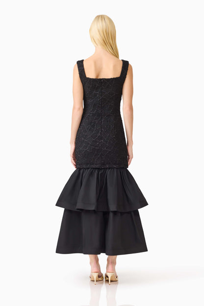 Elliatt Alexandra Tiered Gown in Black
