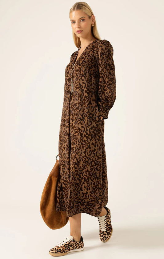 Sacha Drake Bauchart Midi Dress - Chocolate Animal
