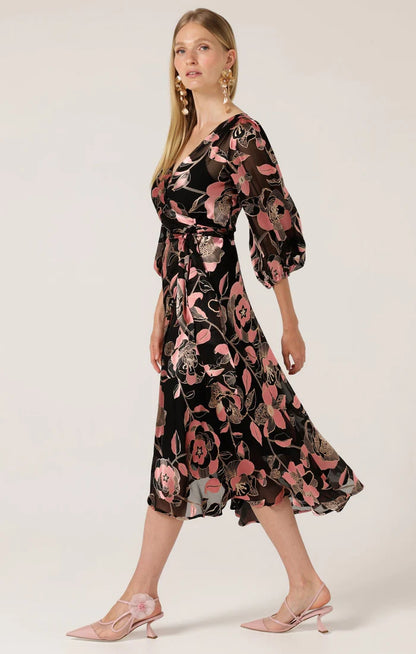 Sacha Drake Dawn Peach Wrap Dress