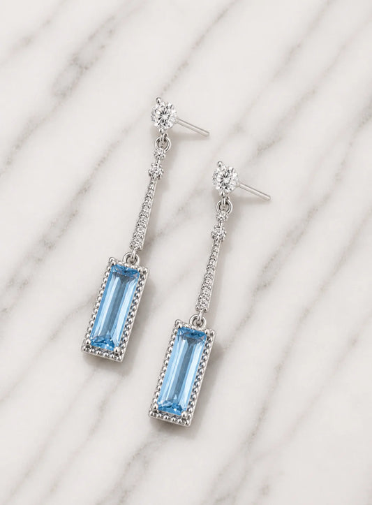 Ettika Earrings - Light Blue