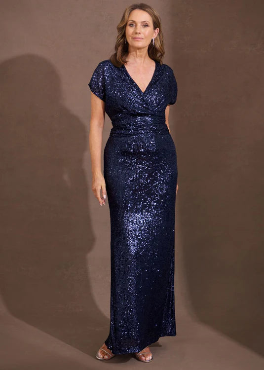 Anthea Crawford Calista Gown - Navy